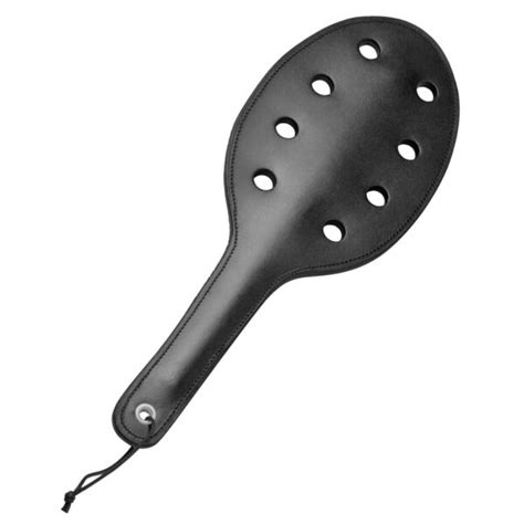 strict leather rounded fetish sex paddle with holes for sale online ebay