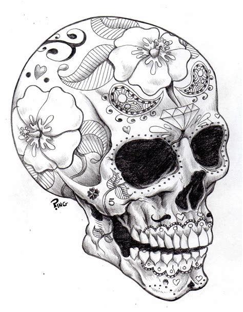 cool drawing  skulls  getdrawings
