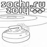 Curling Olympics sketch template