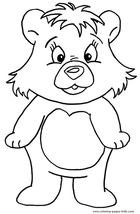 cute bear color page  printable coloring sheets  kids