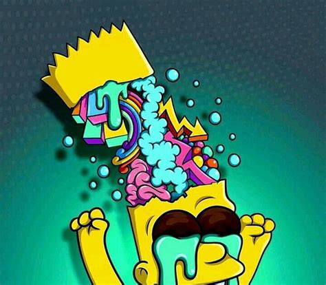Trippy Bart Simpson Psychedelic Wallpaper Bart Simpson Trippy Wallpape