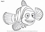 Nemo Finding Marlin Drawing Draw Step Cartoon Finishing Necessary Adding Touch Complete sketch template