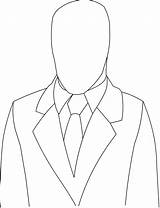 Suit Outline Man sketch template