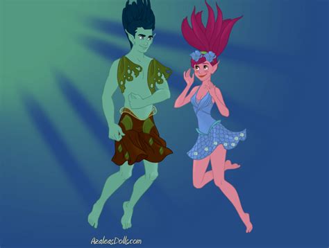 mermaid scene by azaleasdolls branch and poppy by