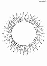Sonne Strahlen Sunbeams Vielen Malvorlage sketch template