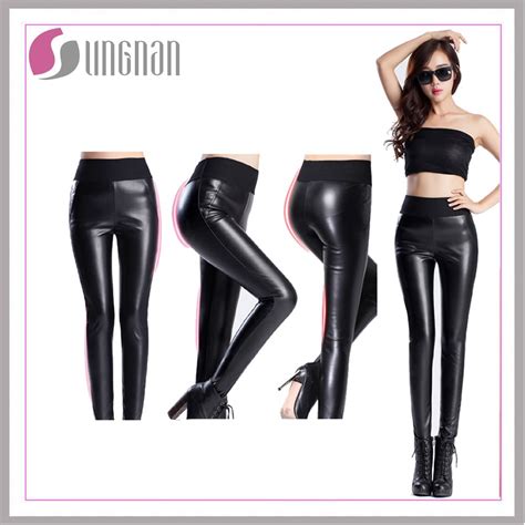 girls sexy black pu leather leggings buy leather leggings leather