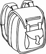 Backpack Clipart Outline Coloring Clip Printable School Bag Pages Drawing Cliparts Pimp Bookbag Back Train Padded Color Clipartix Library Straps sketch template