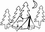 Tent Coloring Camping Pages Printable Sleeping Drawing Clip Hiking Template Categories Getdrawings sketch template