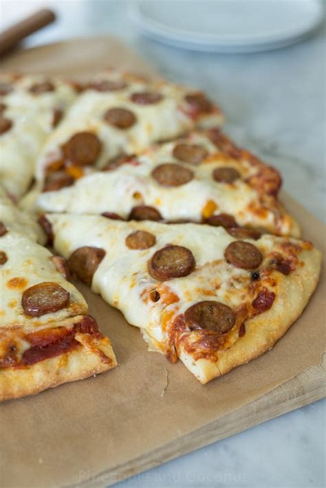 spicy roasted red pepper and italian sausage pizza