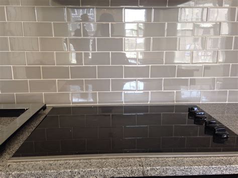 Lowes Glass Tile Backsplash American Olean Handcrafted Gray 3 In X 6