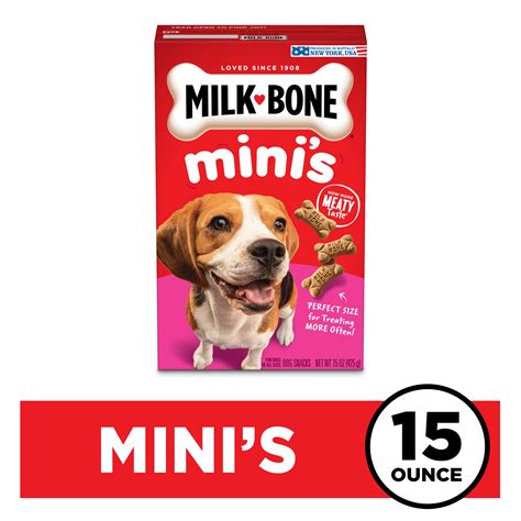 milk bone original mini dog biscuits crunchy dog treats  ounces