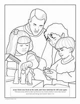 Coloring Pages Lds Color Clipart Nativity Father Mother Honor Thy Friend Colouring Volunteer Another Forgiveness Kids Church Magazine Printable Laban sketch template