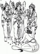 Sita Laxman Hanuman Rama Vedic 4to40 sketch template