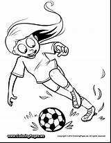 Soccer Coloring Girl Pages Shocking Print Player Getcolorings Printable Color sketch template