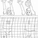 Volleyball Forearm Pages Coloring Pass Hellokids Jump Beach sketch template