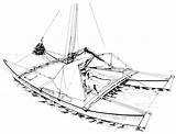 Wharram Catamaran Boats Tiki Smallboatsmonthly Sail Sailboat Hobie Marine sketch template
