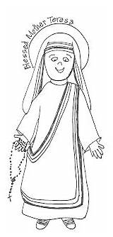Teresa Mother Coloring Pages Saints Bl Blessed Radiant Him Look Saint Anne Template sketch template