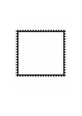 Stamp Coloring Postage Square Pages Tag Edupics sketch template