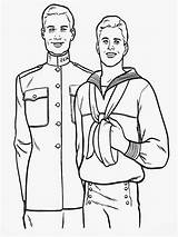 Coloring Navy Officer Pages Sailor sketch template