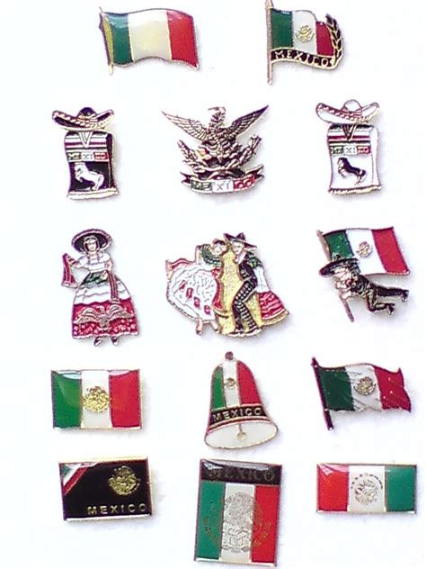 coleccion de pins mexico bandera independencia aguila