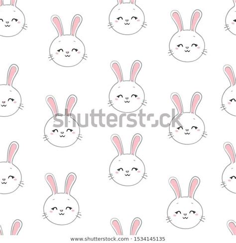 cute rabbit face seamless pattern seamless patterns