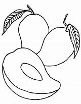 Mango Coloring Pages Clipart Library Pencil sketch template