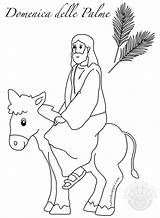Palme Domenica Disegno Colorare Gesù Gerusalemme Tuttodisegni Religione sketch template