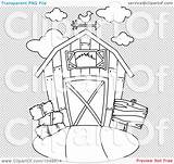 Barn Coloring Outline Clip Illustration Rf Royalty Bnp Studio sketch template