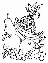 Fruits Coloring Pages Printable Vegetables Colouring Getdrawings Drawing sketch template