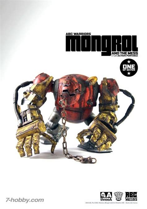 threea 2000ad abc warriors mongrol 1 12 portable robot