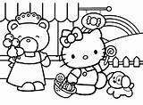 Coloring Hello Pages Kitty Z31 sketch template