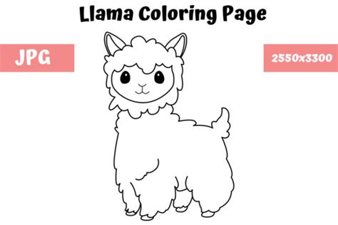 awesome images cute llama coloring pages coloring page  cute