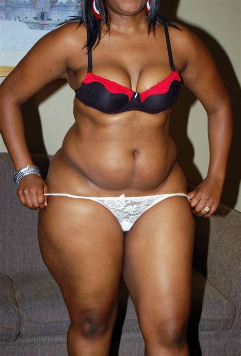 black chubby babe striped her thong to expose her shaved pussy hood tube