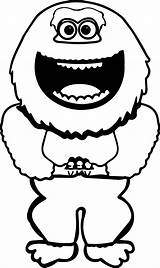 Abominable Rudolph Monster Wecoloringpage sketch template