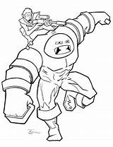 Juggernaut Supervillains sketch template