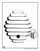 Beehive Bee Coloring Hive Pages Activities Kids sketch template