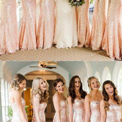 mermaid sparkly newest sweetheart rose gold bridesmaid dresses bd thumbnail  gold