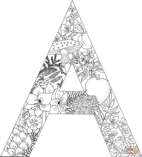 letter   plants coloring page  printable coloring pages