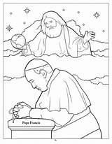 Pope Francis Prompts Vatican Activity sketch template