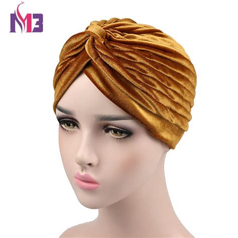 buy new fashion women velvet turban twist stretch neon