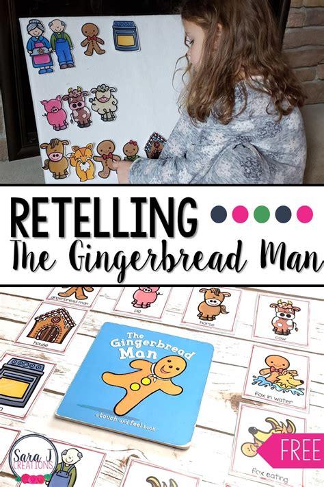 retelling  gingerbread man  sequencing cards sara  creations