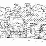 Cabin Woods Coloring Log House Pages Little Surfnetkids Old Inside Template Who Women Sketch sketch template