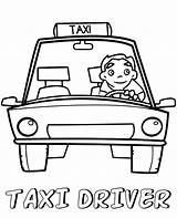 Coloring Driver Taxi Pages Professions Topcoloringpages Kids Cab Print Printable Popular Children sketch template