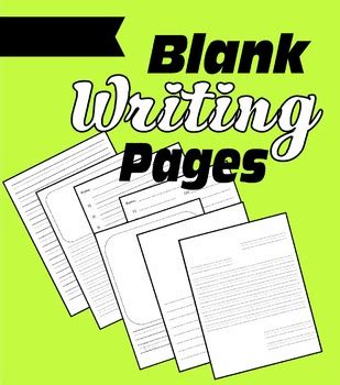 blank writing pages  beth gorden tpt
