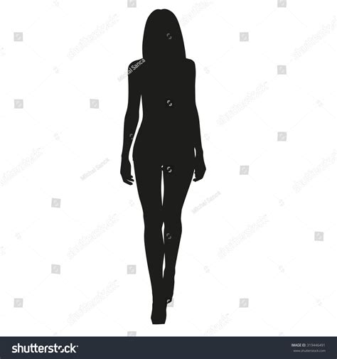 sexy slim woman vector silhouette girl stock vector