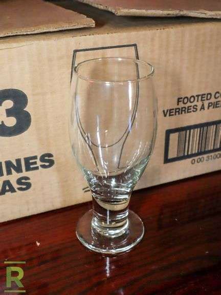 Libbey 3813 Footed Cooler Glasses Roller Auctions