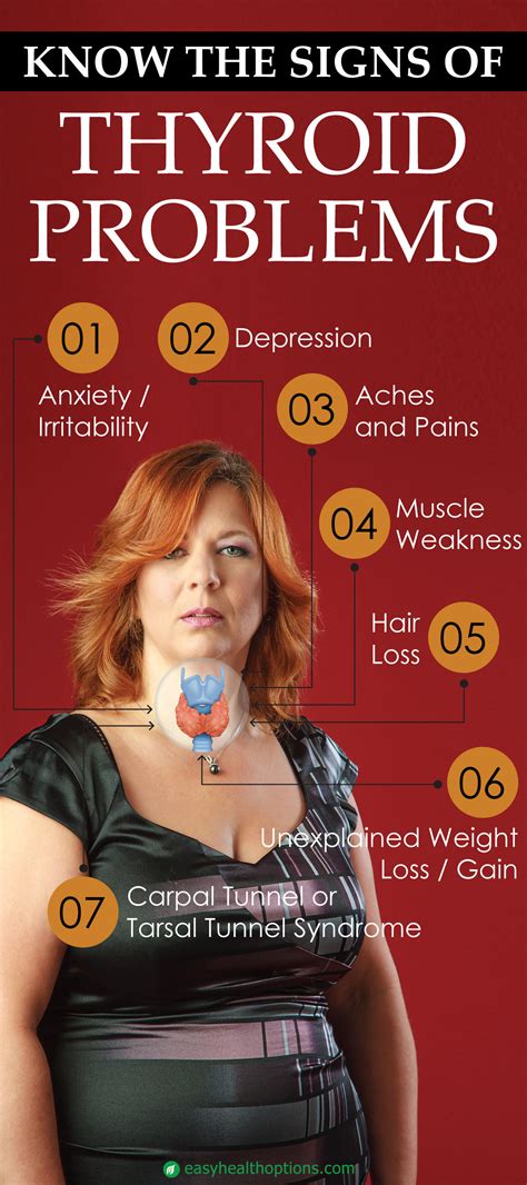 signs  thyroid problems infographic easy health options