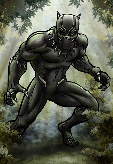 marvels black panther  robert shane black panther art black