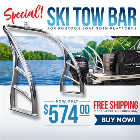 ski tow bar  pontoon boats polished pontoon boat pontoon wakeboard towers