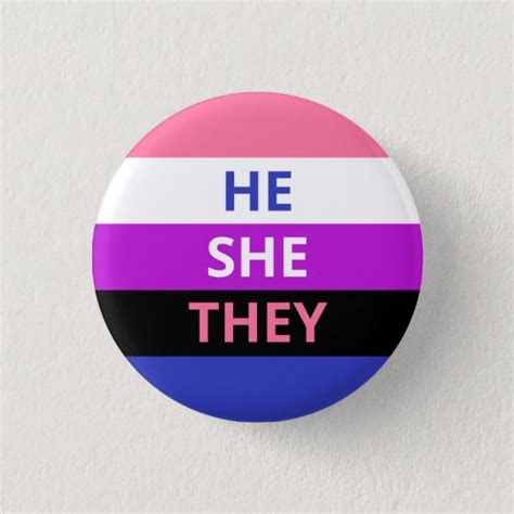 he she they pronouns genderfluid flag badge button
